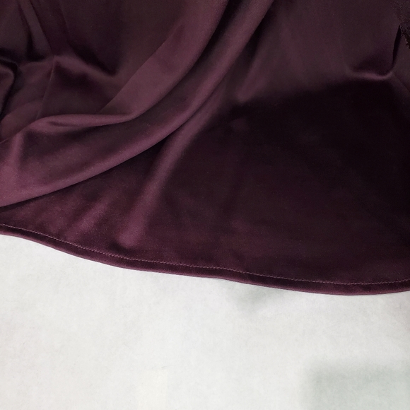 Betsy & Adam Deep Plum Crystal Waist Lace Formal Mother of the Bride Dress SZ 6 - Picture 12 of 16